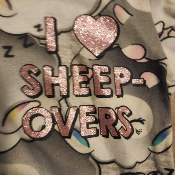 Justice Size 8 Sheep Over Onesie Pajamas - Picture 3 of 4